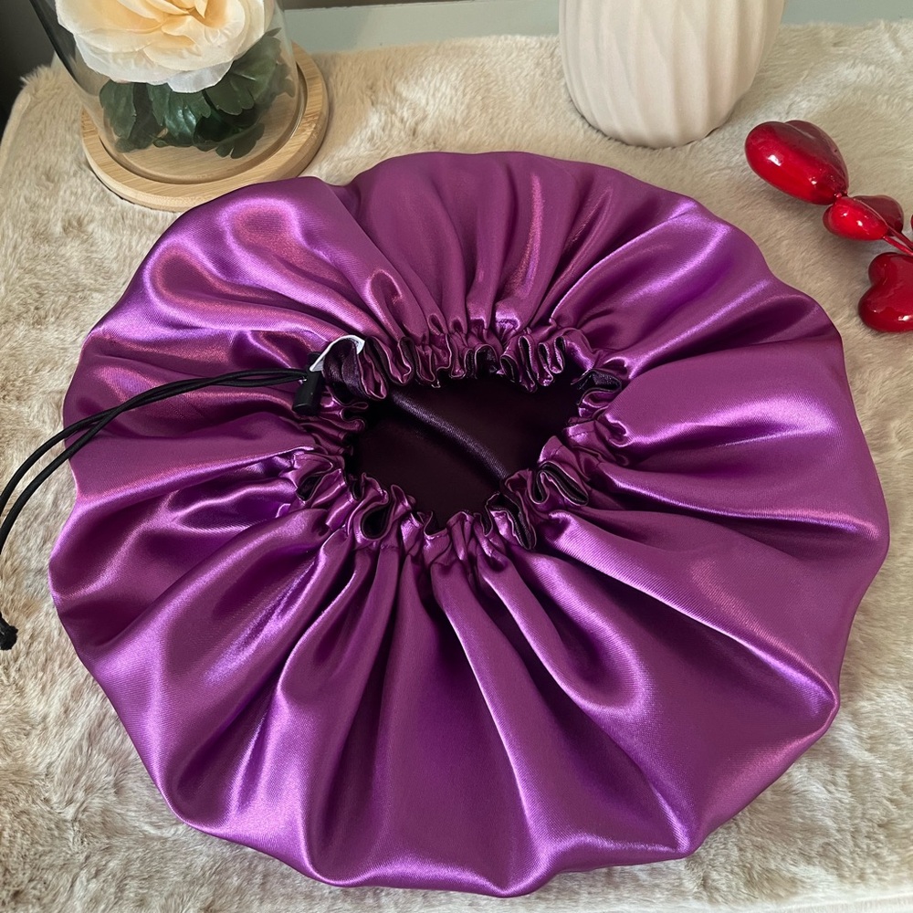 Satin Hair Bonnet Reversible and Adjustable